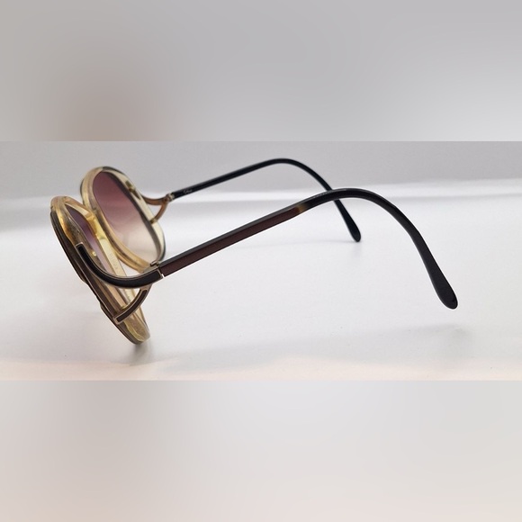 Vintage Brown Translucent Oval Sunglasses Frames Only - Picture 5 of 8